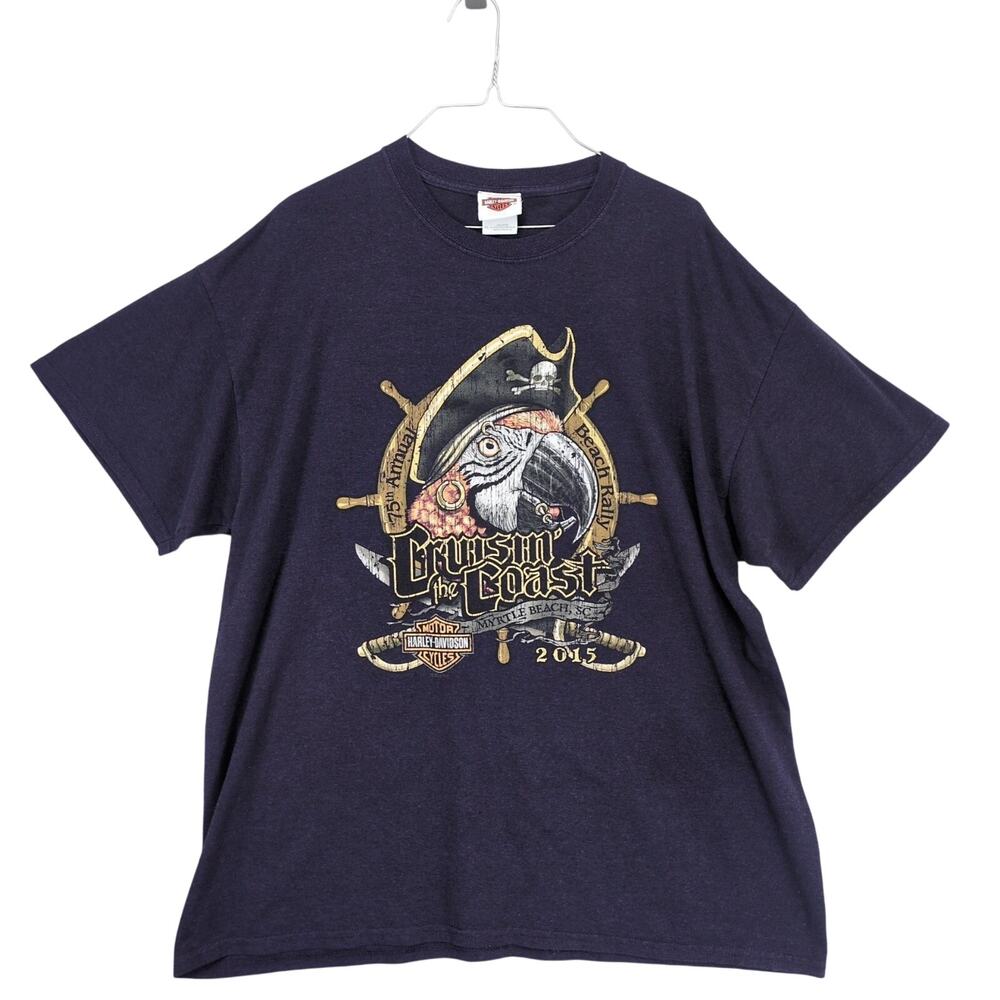 Harley-Davidson‎ 2015 Cruisin the Coast Myrtle Beach SC Men's XL T-Shirt Biker